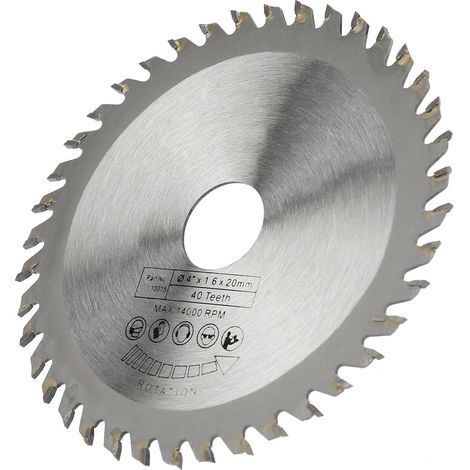 Lame de scie circulaire en carbure pour le travail du bois, disque de coupe TCT 110 x 1,6 x 20 mm, 40 dents (1/5)