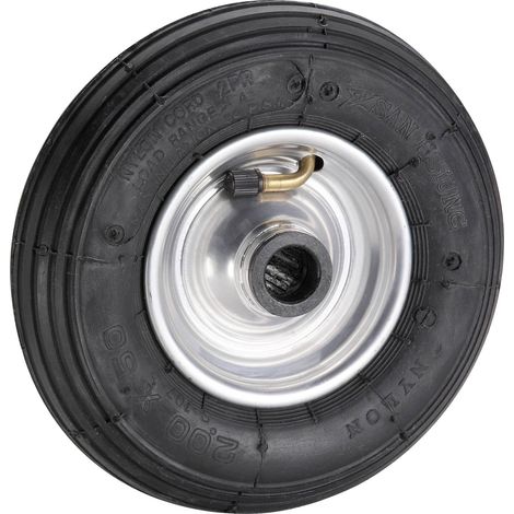 Roue à bandage pneumatique 740108 – Diamètre 200 mm – Capacité de charge 75 kg – Compatible chariot de jardin – Dörner + Helmer