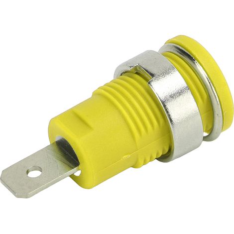 50Pcs Douilles Banane 4mm Haute Intensité Décharge Longue Durée Bonne Conductivité Accessoires de Test Électrique Jaune (1/5)