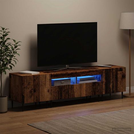 vidaXL 3 Piece LED TV Cabinet Old Wood Engineered Wood (1/5)