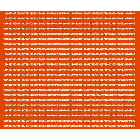 Numeri adesivi autoadesivi da 3 mm, arancioni lucidi (1/3)