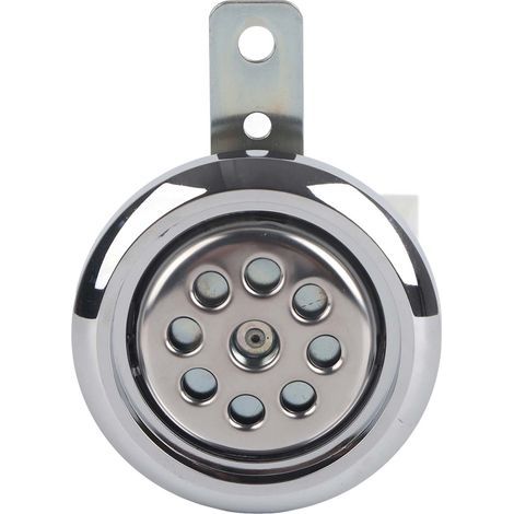 Universal motorcycle horn, waterproof, 105 dB, powerful, 12V, 85 mm, with chrome honeycomb cover (1/5)