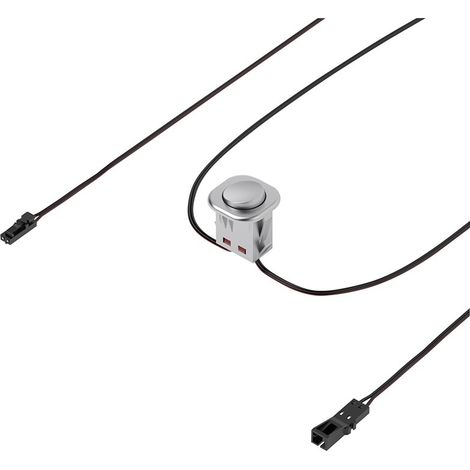 LED botón 12 voltioio aluminio Optik
