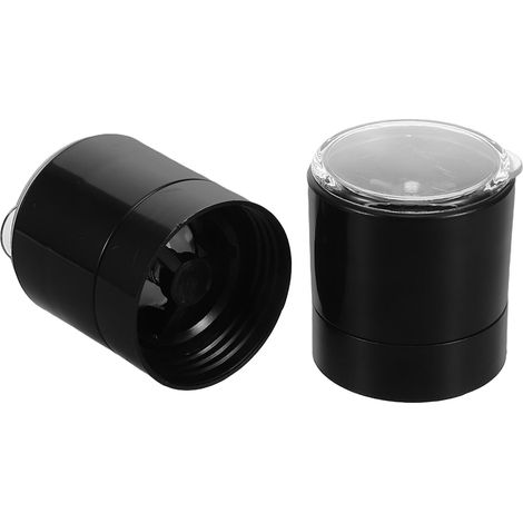 Lot de 2 Bouchons Moulin à Sel en Acier Inoxydable et Pp, Design (1/5)