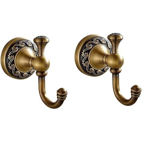 Gancio appendiabiti da parete con motivo ondulato alla base per accappatoio, bagno, toilette, ottone di alta qualità, gancio per cappotto, asciugamano, cappello