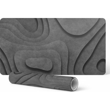 Alfombrilla de escritorio para dise帽adores gr谩ficos y artistas, dise帽o de ondas abstractas, 90x45 cm.