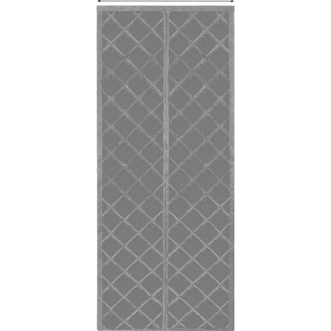 Rideau de porte, isolation magnétique, design durable, GRIS (1/2)