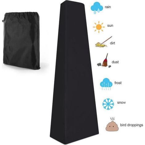 Housse de protection pour chauffage de terrasse - 221 cm - Résistante et étanche - Pour chauffage de terrasse pyramidale (1/4)