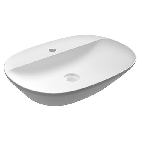 Lavabo appoggio ovale monoforo Rak Ceramics Bianco (1/5)