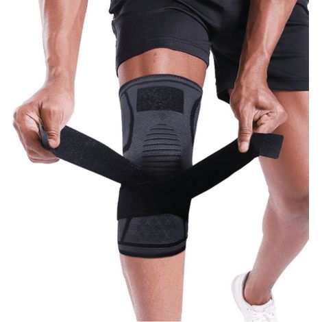 Genouillère de soutien pour douleur au genou, manchon de compression avec sangles amovibles, pour salle de sport, running, récupération de blessure, basketball et autres sports. (1/5)