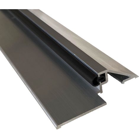 Seuil de porte PMR (Norme Handicap) aluminium avec joint et découpe d'angles (Brut, 830mm) HOMEWELL