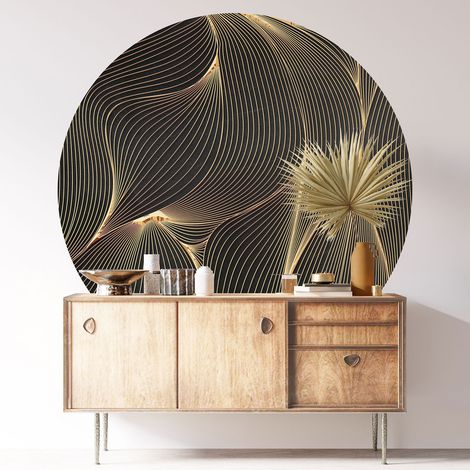Sticker mural rond / cercle - Design - Diamètre 30 cm - Adhésif MAT (1/3)