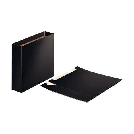 Esselte cajetn para archivadores a4 lomo ancho cartn negro brillante