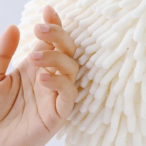 Serviette Absorbante - Microfibre Chenille - Pour Cuisine Et Salle De Bain - Diamètre 17 Cm - Lot De 5 (1/5)