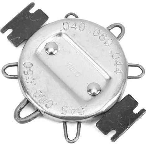 Zündkerzenlehre 0,64–1,14 mm (0,025–0,045 Zoll) Motorradzubehör zum Messen und Einstellen, Schwarz/Silber (1/5)