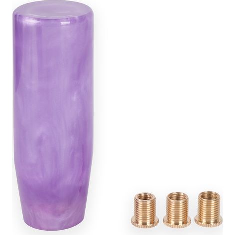 12cm gear shift knob with adapter, made of resin, purple colour. (1/4)