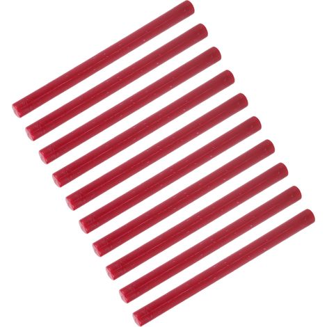 10 Bâtons de Cire à Sceller Sans Fumée, Souples pour Lettres, Cartes de Vœux et Documents - Lot Économique Rouge Vin (1/5)
