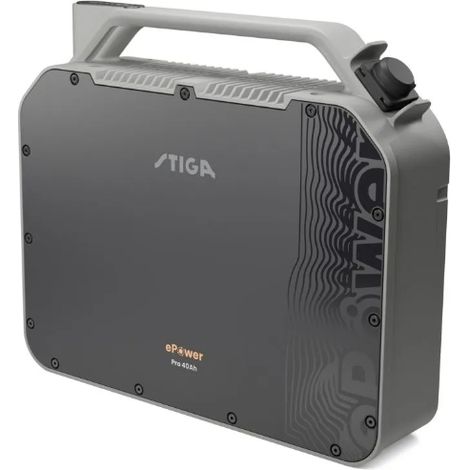 STIGA ST1 EPower Pro Batteria Professionale Agli Ioni Di Litio, 56 V, 40 Ah – Corpo Alluminio Pressofuso, IP65 – Per Trattori Da Giardino E Macchine Pro (1/4)