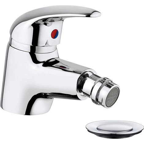 90044-5 Grifo Selenia para lavabo en acero inoxidable con tubos de conexión (1/5)