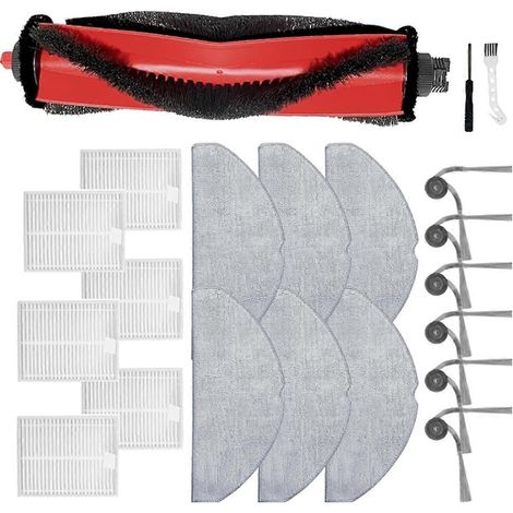 Lot de 21 pièces de rechange pour aspirateur M5/M5+/L5 : brosse latérale principale, filtre HEPA, lingettes de nettoyage. (1/5)