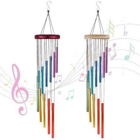 Wind Chime - Unspecified - 2 Pieces - 12 Aluminum Tubes - Waterproof - Garden Decor (1/4)