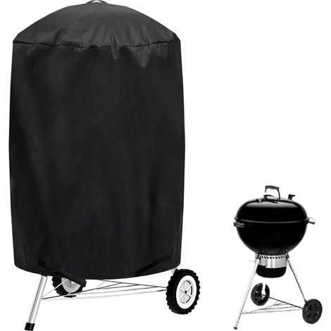 Housse Barbecue Exterieur Rond,Oxford Imperméable Bache Barbecue Exterieur Protection, Accessoires pour Barbecue à gaz(73x90cm) (1/5)