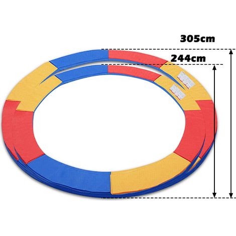 Wolketon Trampolin Randabdeckung Ø 244 cm Bunt, Federschutz Federabdeckung, UV-beständig, wetterfest (1/2)
