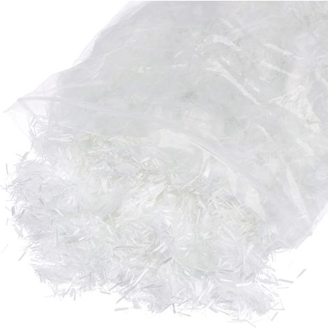 Chopped Fiberglass Strands 6mm Length Anti-cracking Fibers Glass for Cement Mix for Building Walls Garden Floor 1LB (1/5)