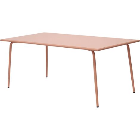 Table de jardin 180x90x73 cm en métal terracotta - BACA