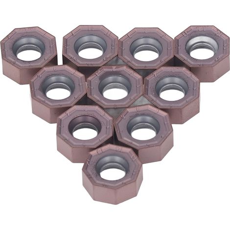 10 bronzebeschichtete Hartmetall-CNC-Wendeschneidplatten, industrielle Dreh- und Fräswerkzeuge, Drehmeißel, 10 Stück (1/5)