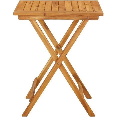 Tavolo da Giardino Pieghevole 60x60x75 cm in Massello di Acacia