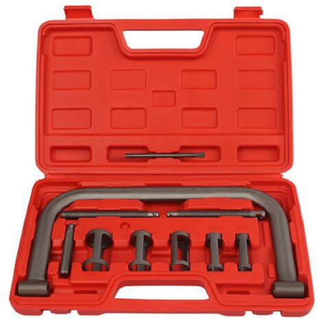 Pair - Kit de pinces C de compresseur de ressort de soupape 10 pièces, outil de démontage gratuit avec adaptateurs de poussoir de pince, tiges d'extension, levier pour la réparation de moteur de moto (1/5)