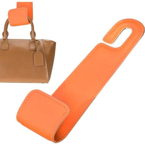 2PCS Cintre de sac de voiture portable, accessoire universel de sac à main de véhicule, crochet de sac à main arrière de siège de voiture, orange,164.8cm (1/3)