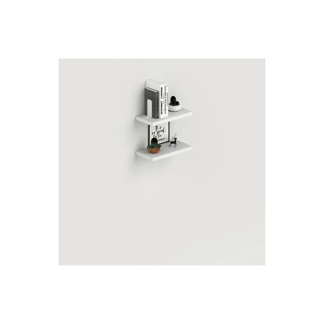LAUNDRY COPPIA MENSOLE 45X23 CM BIANCO FRASSINO