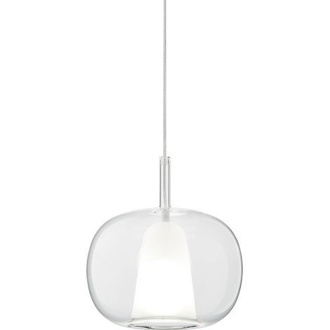Suspension en verre soufflé design moderne Thelma 2 - Transparent (1/2)