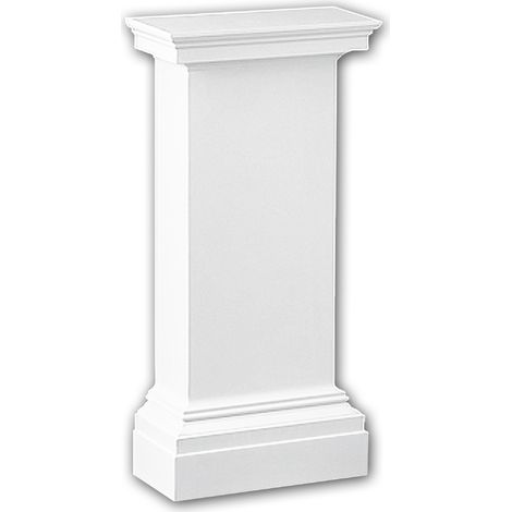 Half column pedestal 118001 Profhome Column Decorative Element Neo-Classicism style white