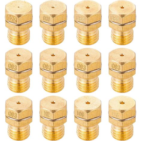 12 Pièces Gicleur gaz, Kit conversion GPL, Injecteur universel, Acier résistant, Pour cuisinière à gaz (1/4)