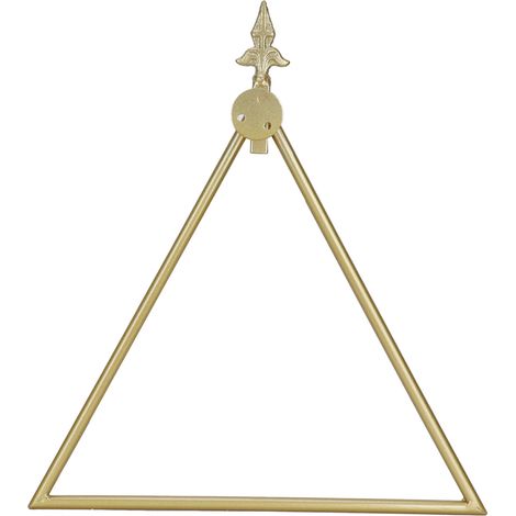 Porte-serviettes mural style scandinave, support triangulaire innovant or pour salle de bain (1/5)