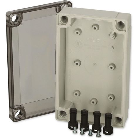 Fibox PC 100/35 LT 6012901 Universal-Gehäuse 130 x 80 x 35  Polycarbonat  Lichtgrau (RAL 7035) 1 St. (1/2)