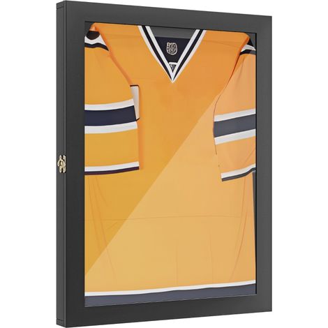 Frame box T-frame cadre pour maillot avec acrylique et feutre 60 x 6,5 x 80 cm noir (1/5)