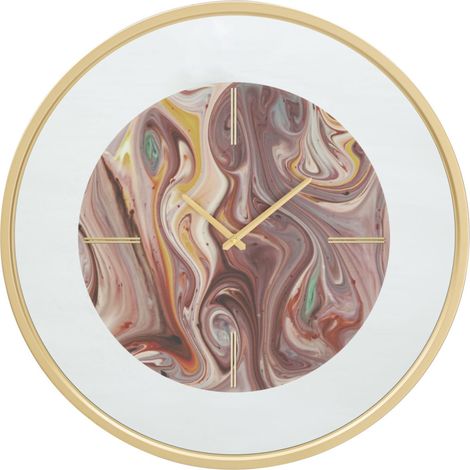 Horloge Murale en Verre "Miroir Mix" 60cm Multicolore