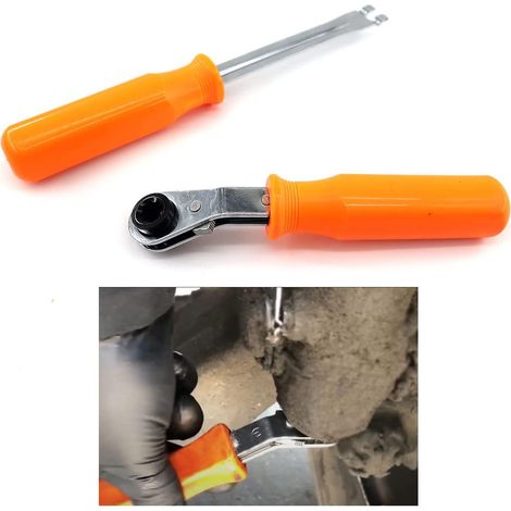 Herramienta para ajustar el freno de mano (no incluido), acero cromo-vanadio, estable, antideslizante, eficaz con puntas cuadradas dobles para el sistema Meritor, 230 g (1/5)