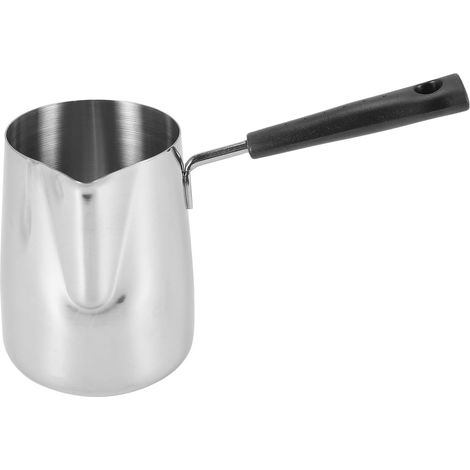 RéChauffeur de Beurre et de Café en Acier Inoxydable, CafetièRe Turque, Mini Fondoir à Beurre et Pot à Lait avec Bec Verseur (600ML) (1/4)