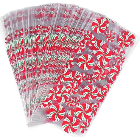 200 sachets en cellophane pour bonbons de Noël pour enfants, sachets cadeaux et sachets à biscuits.-27x12cm