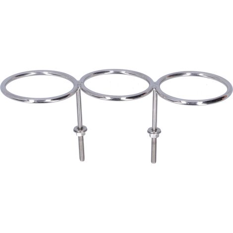 Porte-gobelet 3 anneaux en acier inoxydable 316, rangement bouteille pour bateau, yacht, camion, camping-car (1/5)