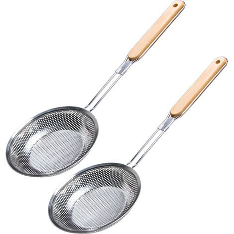 Colador, malla fina, acero inoxidable, mango antideslizante, cocina, repostería (1/5)