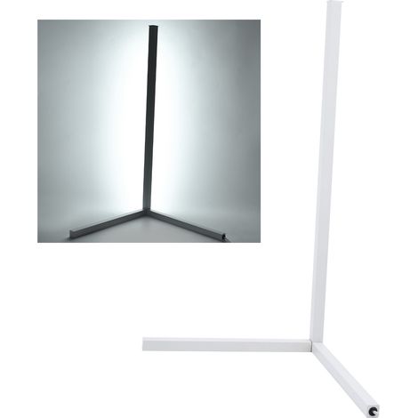 Lampadaire blanc 6000K pour salon et chambre, lampadaire triangulaire à lumière blanche pure (1/5)