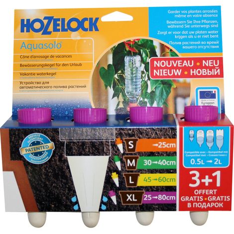 Cône d'arrosage Aquasolo Spécial Jardinière Mauve x4 - HOZELOCK -  Garantie 2 ans