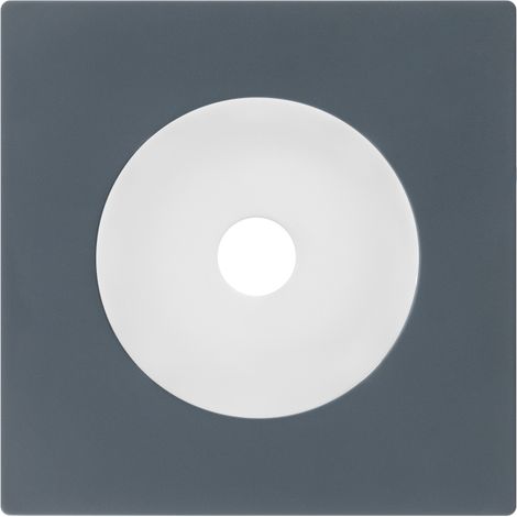 FONTINI Sortie câble blanc DOM + plaque simple blue grey (1/5)