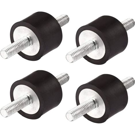 M8 30 x 20 Lot de 4 tampons en caoutchouc isolants anti-vibrations pour compresseurs d'air, moteurs diesel, pompes à eau (1/5)